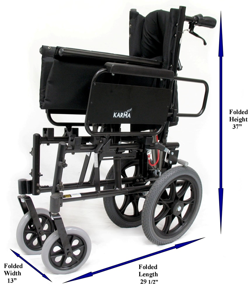 KM5000TP 36 lbs T6 Reclining Wheelchair Karma K0004, E1226