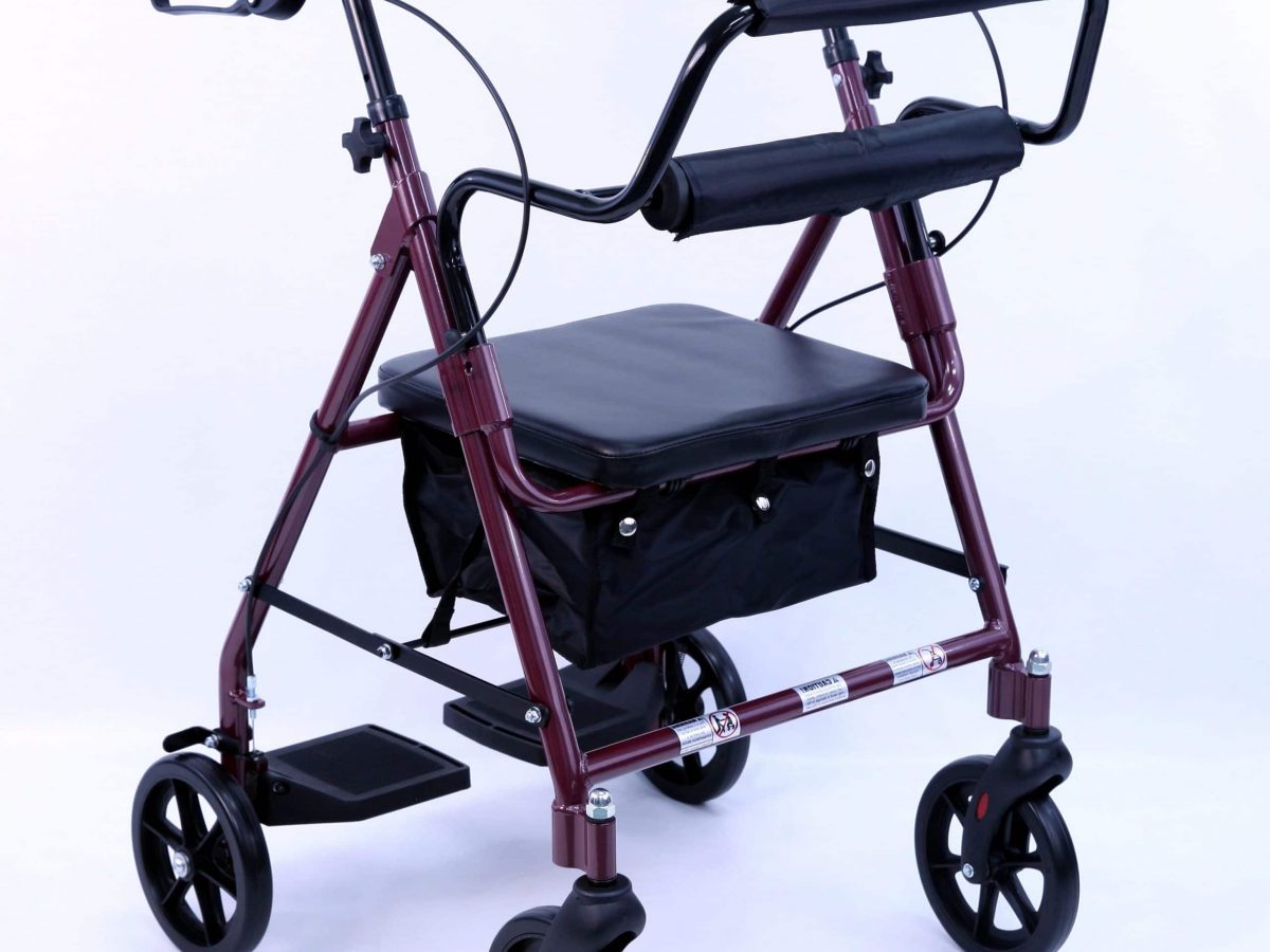 R 4602 T Two In One Rollator Transport Chair 8 Inch Wheels